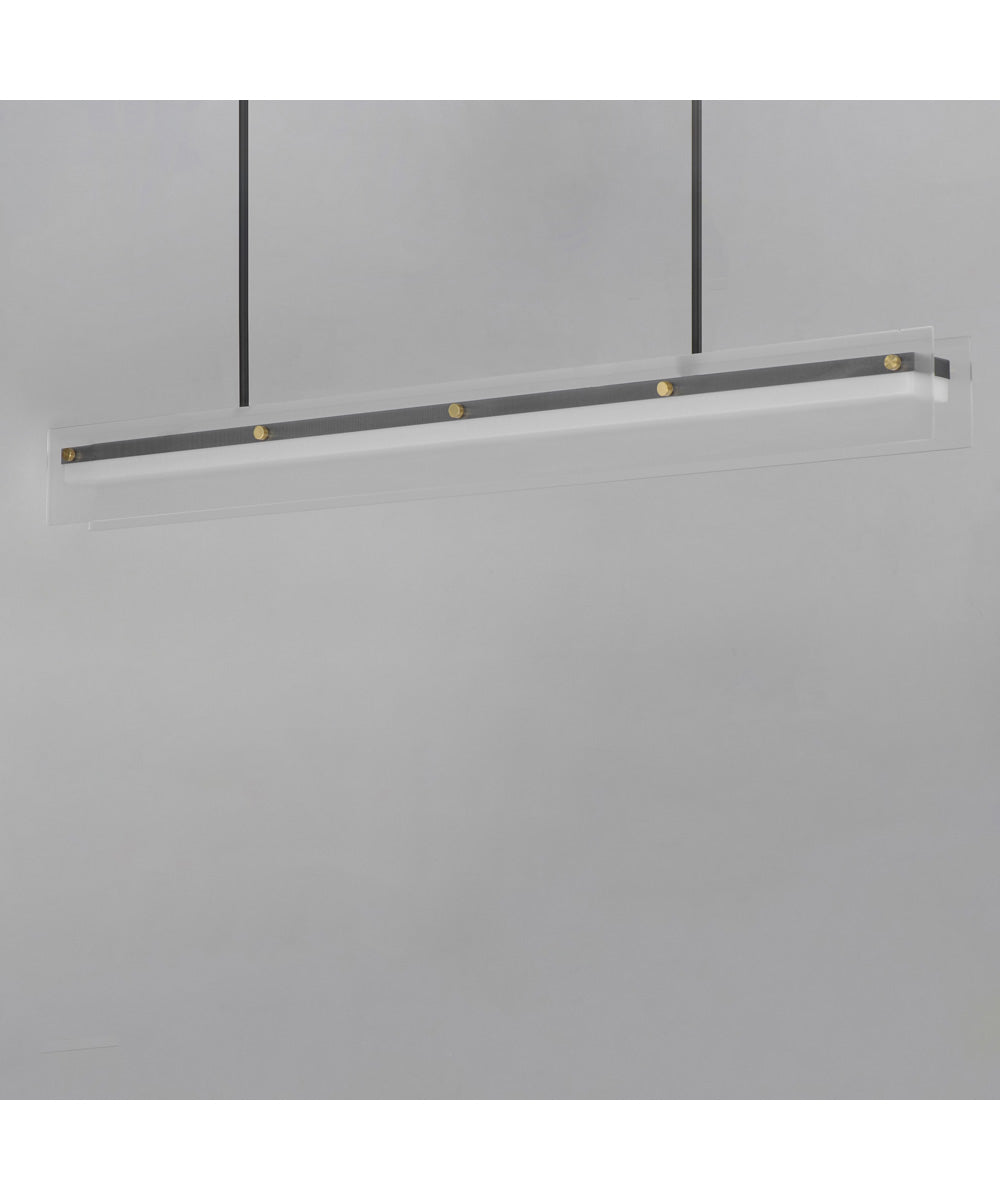 Spectre 48 inch Linear Pendant Black / Natural Aged Brass