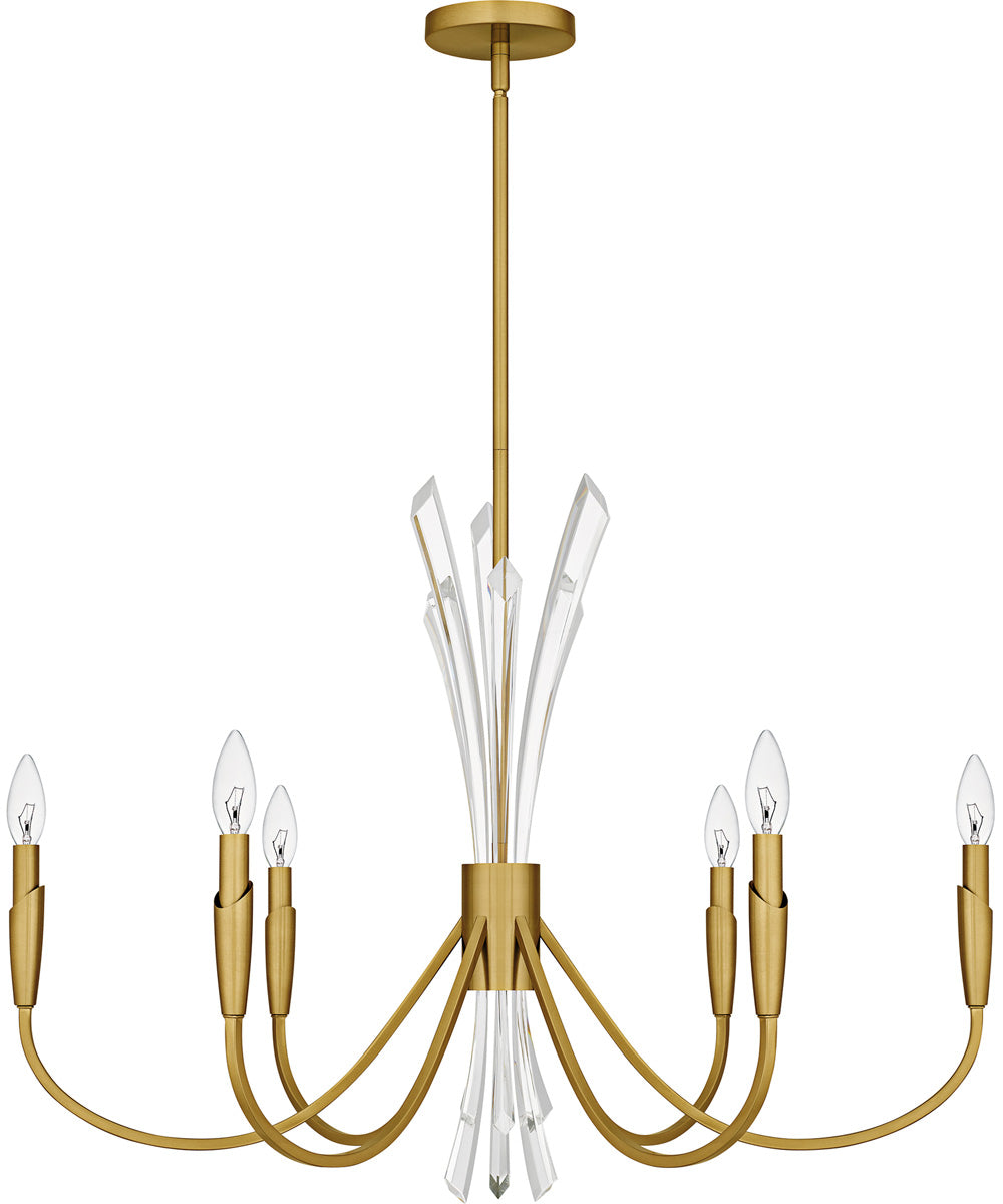 Cecily 6-light Chandelier Brushed Gold