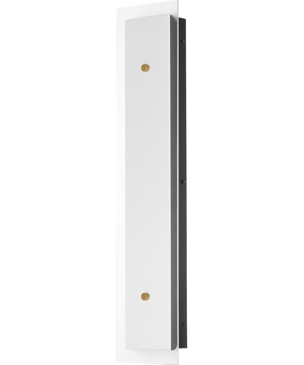 Spectre 30 inch Wall Sconce Black / Natural Aged Brass