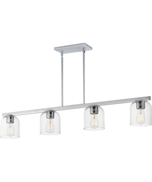 Scoop 4-Light Linear Pendant Polished Chrome