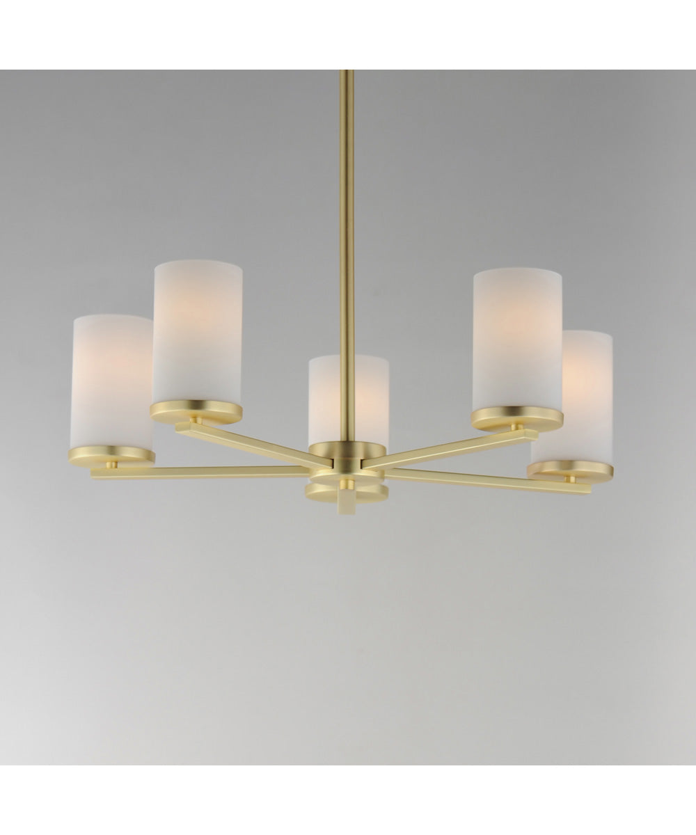 Lateral 5-Light Chandelier Satin Brass