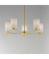 Lateral 5-Light Chandelier Satin Brass