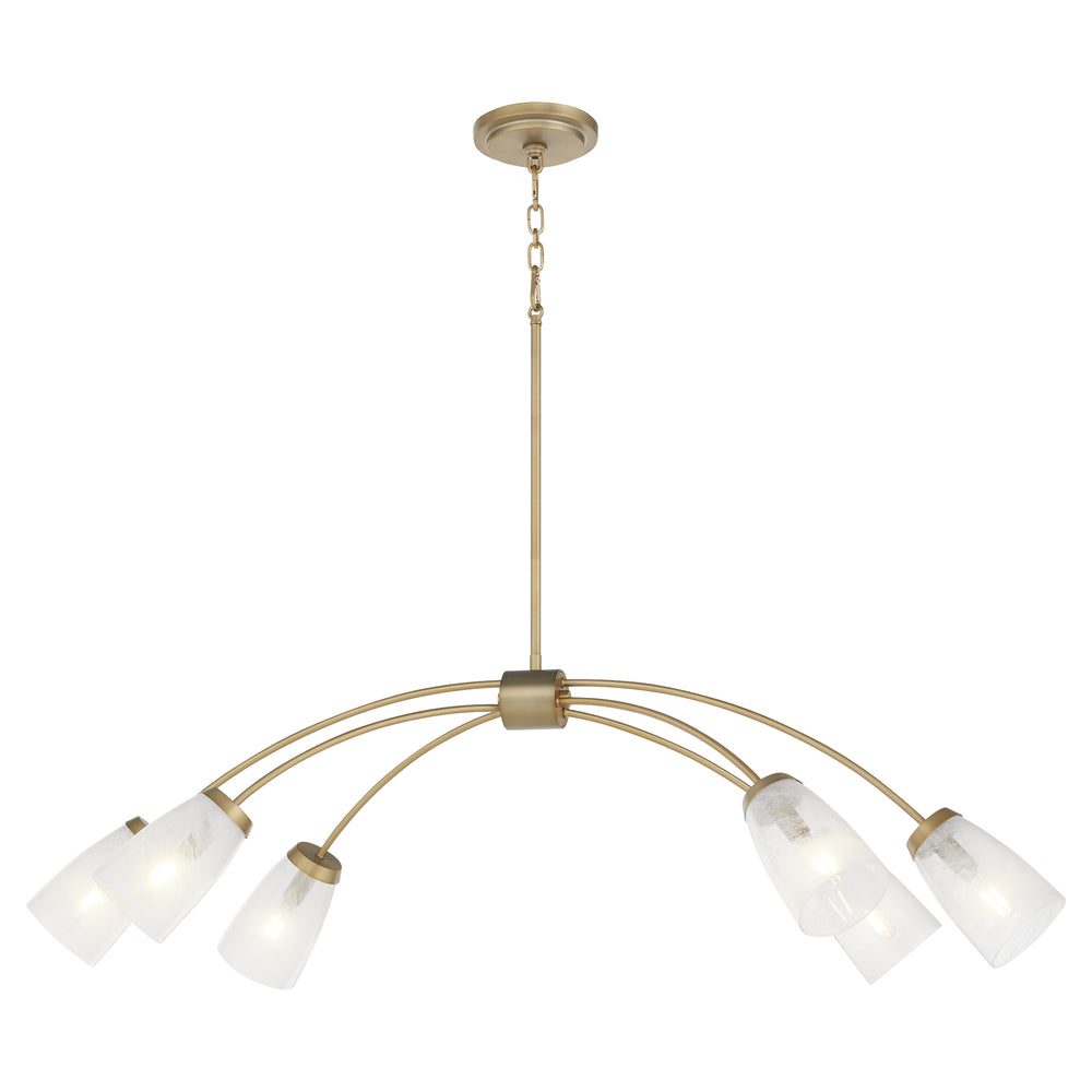 Arpeggio 6-light Chandelier Aged Brass