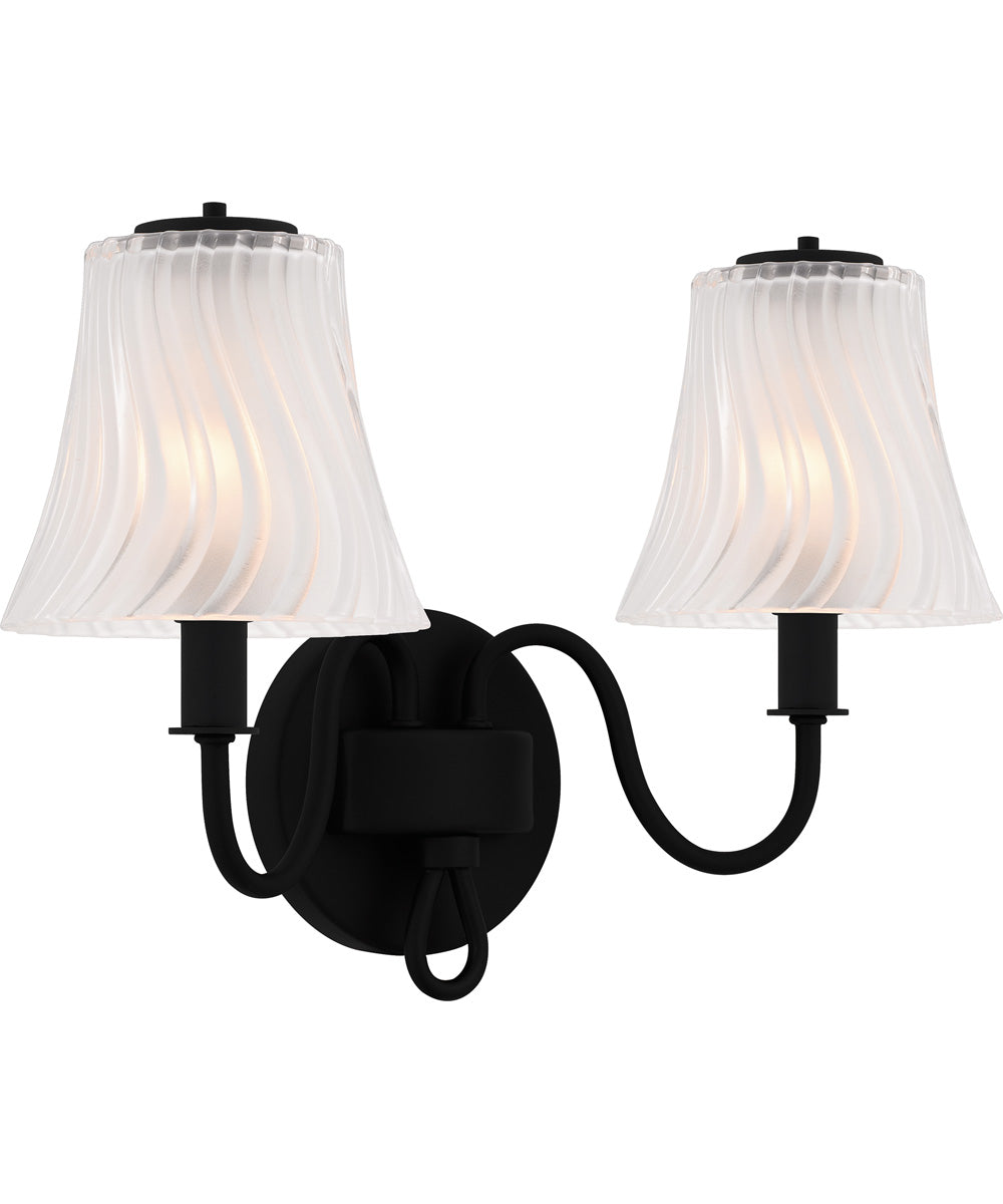 McKinney Medium 2-light Bath Light Matte Black