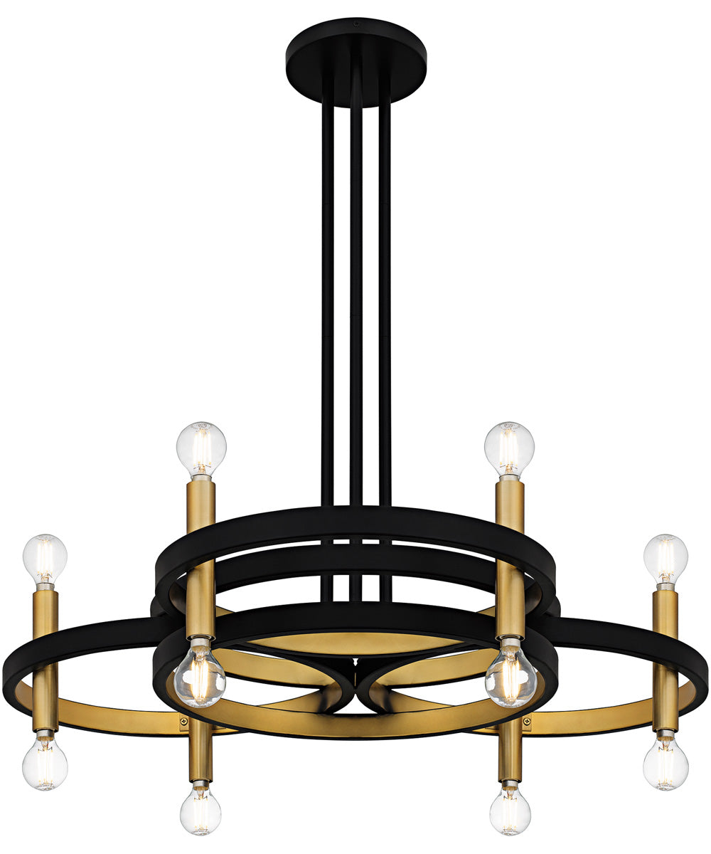 Winsland 12-light Chandelier Matte Black