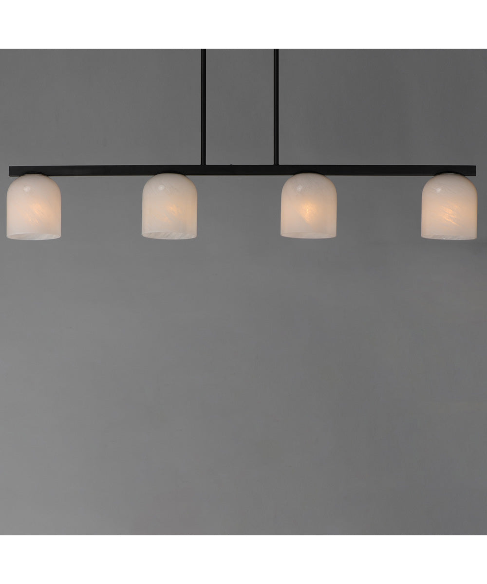 Scoop 4-Light Linear Pendant Black