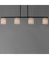 Scoop 4-Light Linear Pendant Black