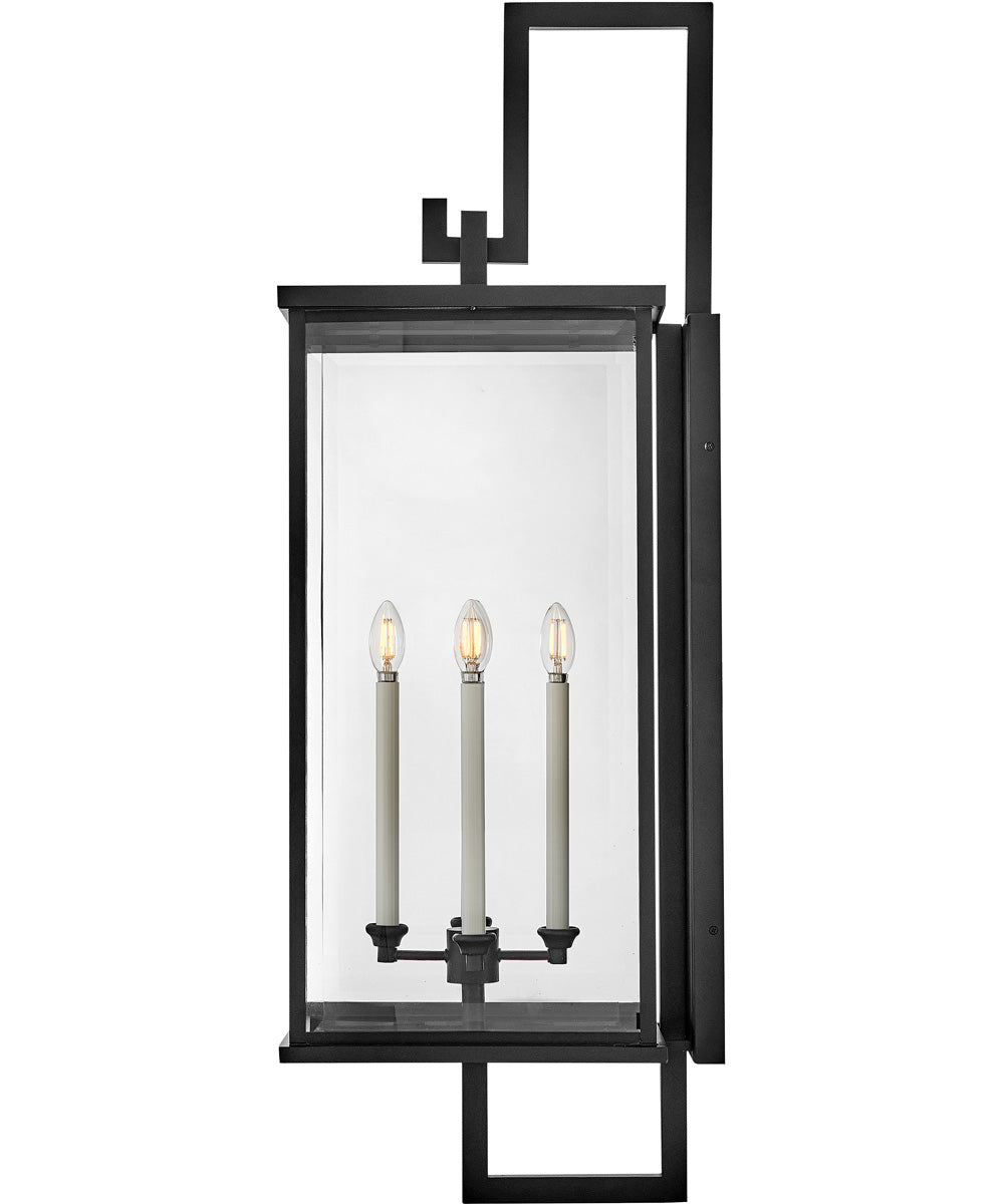 Weymouth 4-Light Extra Large Wall Mount Lantern in Black