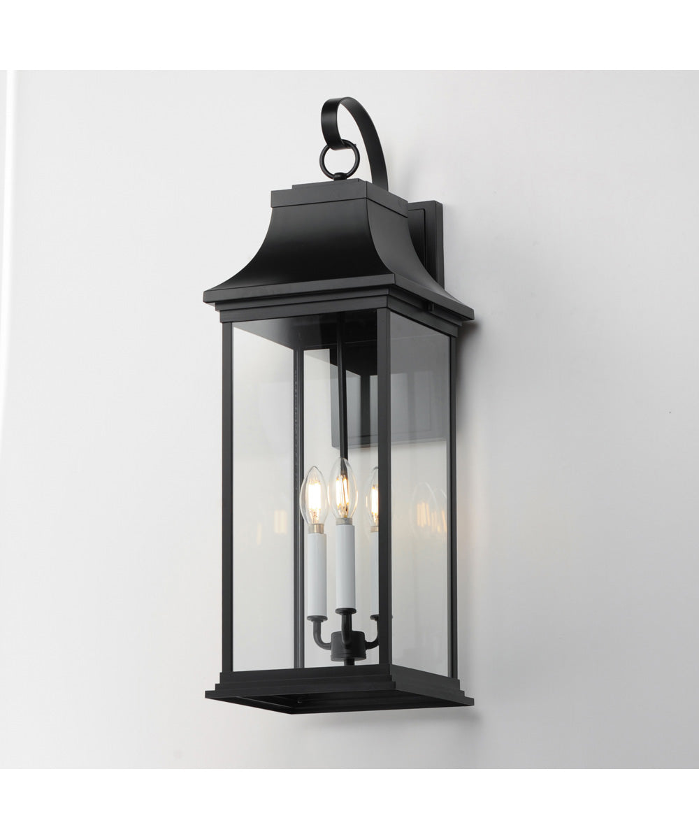 Vicksburg 3-Light Outdoor Wall Sconce Black