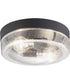 OPEN BOX Weldon 2-Light Flush Mount Textured Black