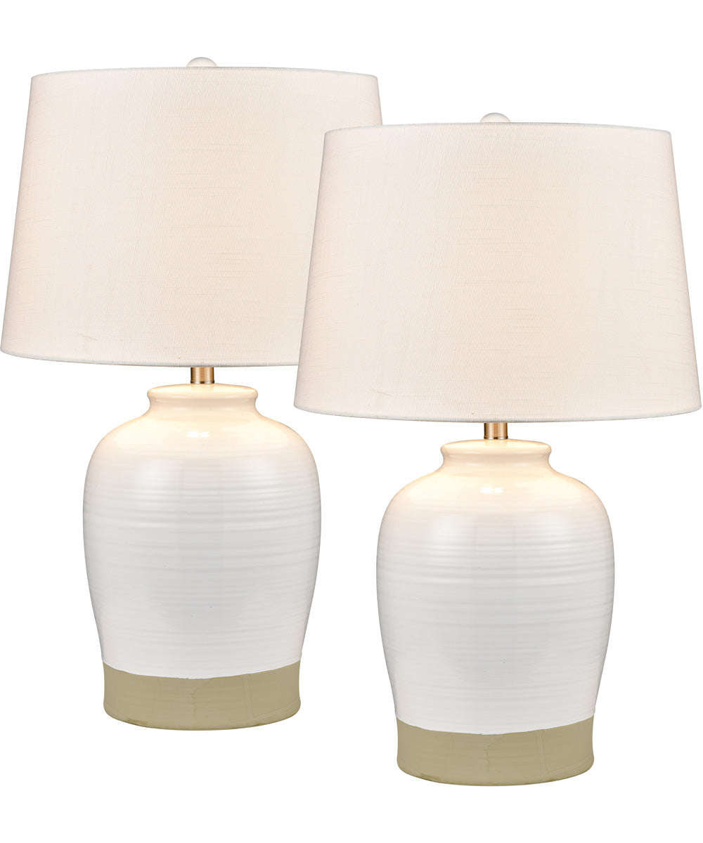 Peli 28'' High 1-Light Table Lamp - Set of 2 White