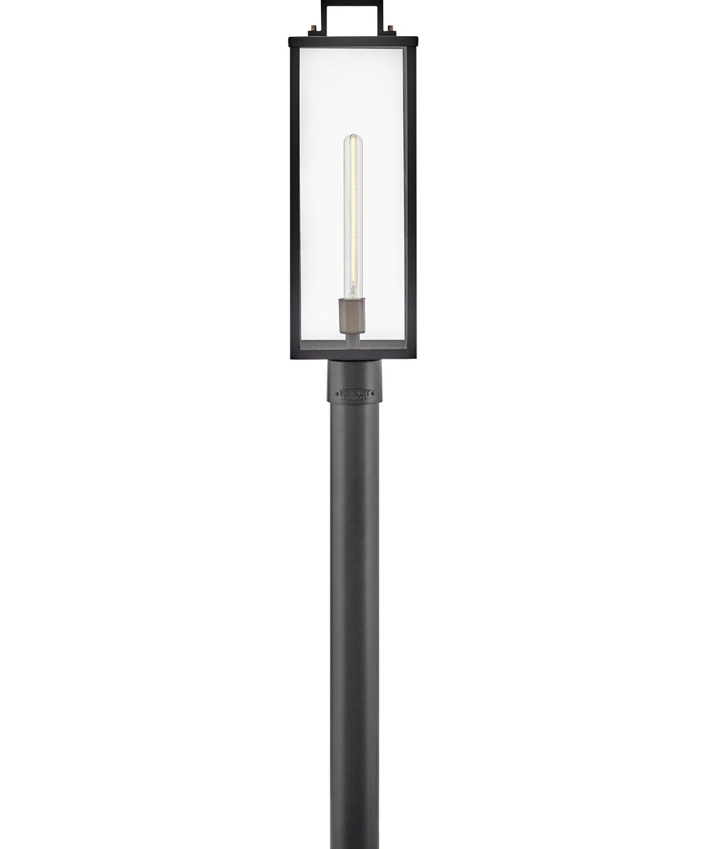 Catalina 1-Light Large Post Mount Lantern in Black