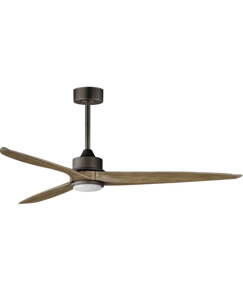 Woodwind 72 inch Solid Wood Blade Fan W LED Light Kit Charcoal Bronze