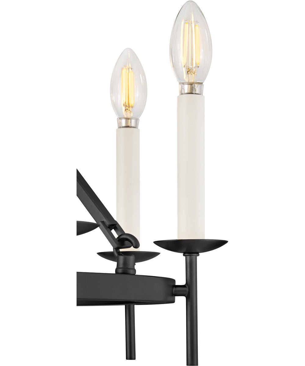 Copley 9-Light Medium Ring Chandelier in Black