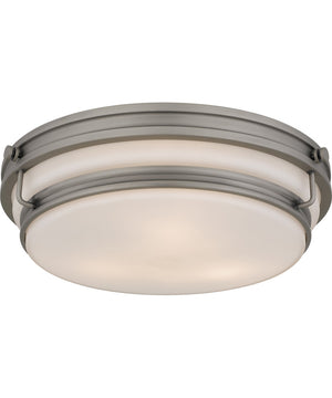 Quoizel Flush Mount Medium 3-light Flush Mount Antique Nickel