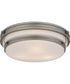 Quoizel Flush Mount Medium 3-light Flush Mount Antique Nickel