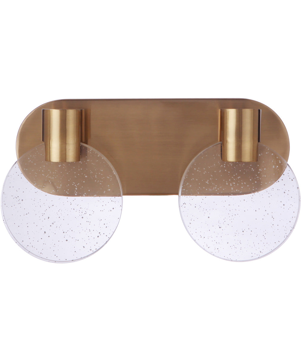 Glisten 2-Light Lighting Satin Brass