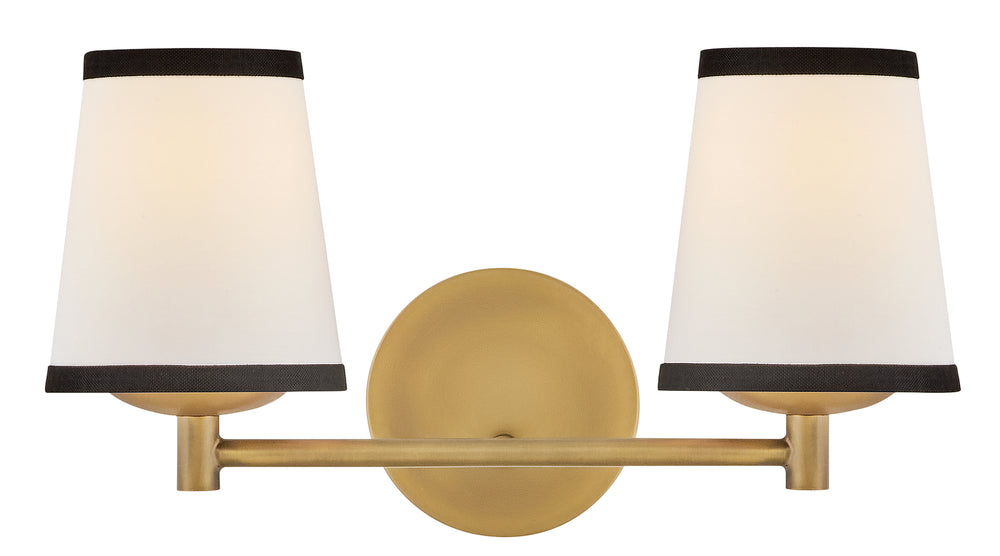 Sonia 2-Light Small Two Light Vanity in Lacquered Brass