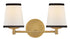 Sonia 2-Light Small Two Light Vanity in Lacquered Brass