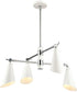 Luca 4-Light chandelier  Polished Chrome / White