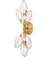 Amira 2-Light Large Two Light Sconce in Distressed Brass