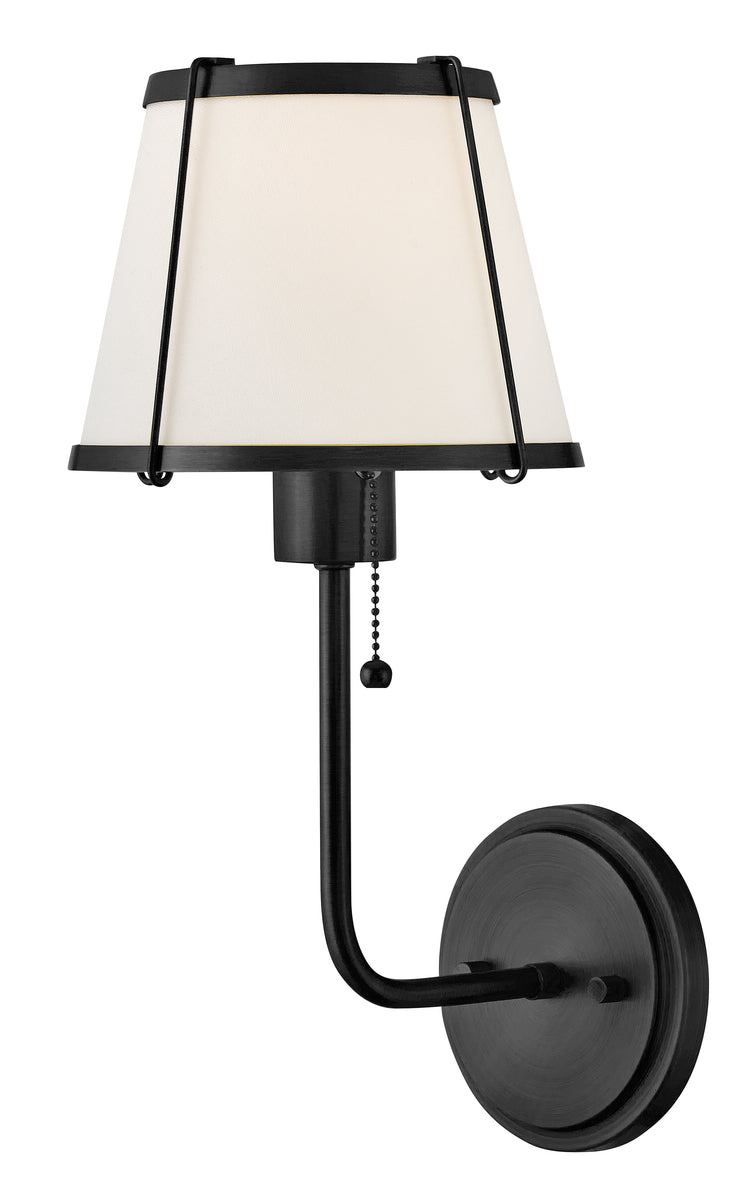 Clarke 1-Light Medium Single Light Sconce in Black