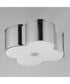 Clover 2-Light Flush Mount Polished Nickel