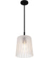 Gray Small 1-light Mini Pendant Matte Black