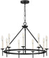 Copley 9-Light Medium Ring Chandelier in Black