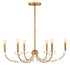 Aliso 6-Light Medium Chandelier in Distressed Brass