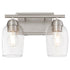 Wallinger 2-light Bath Vanity Light Satin Nickel