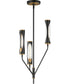 Regent 3-Light Pendant Black / Antique Brass