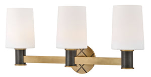 Declan 3-Light Medium Three Light Vanity in Heritage Brass