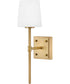 Saunders 1-Light Medium Sconce in Lacquered Brass