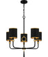 Lockery 5-light Chandelier Matte Black