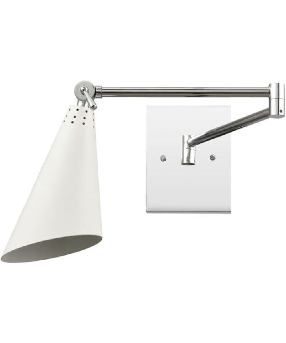 Luca 1-Light sconce  Polished Chrome / White