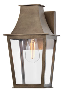 Georgetown 1-Light Small Wall Mount Lantern in Burnished Bronze