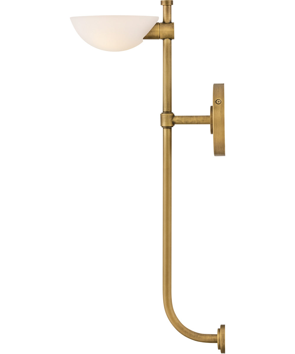 Merit 1-Light Large Single Light Sconce in Heritage Brass