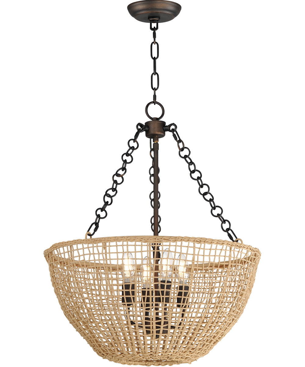 Cestino 4-Light Pendant Antique Bronze