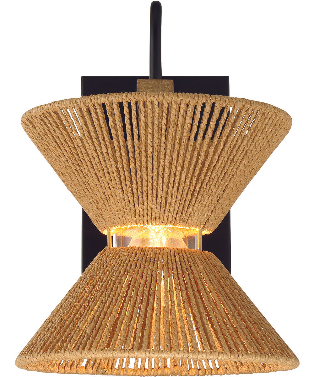 Serena 1-Light Lighting Flat Black/Walnut