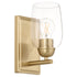 Wallinger 1-light Wall Mount Light Fixture Aged Brass