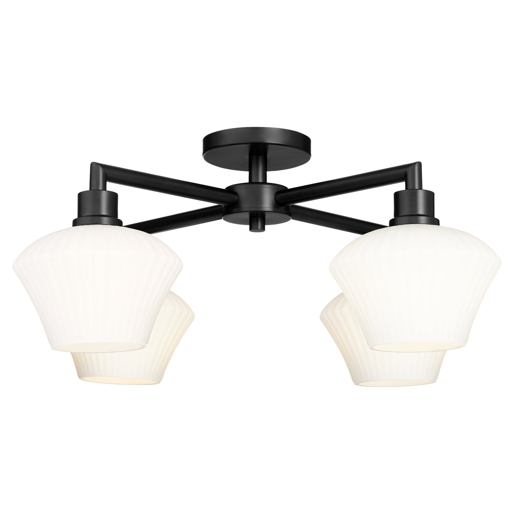 Cassini 4-light Ceiling Flush Mount Matte Black