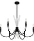 Cecily 6-light Chandelier Matte Black