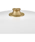 Sadie 1-Light Large Dome Pendant in Lacquered Brass