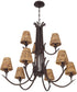 Kokomo 9-Light Lighting Aged Bronze Brushed