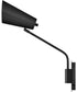 Bray 1-Light Medium Swing Arm Single Light Sconce in Black