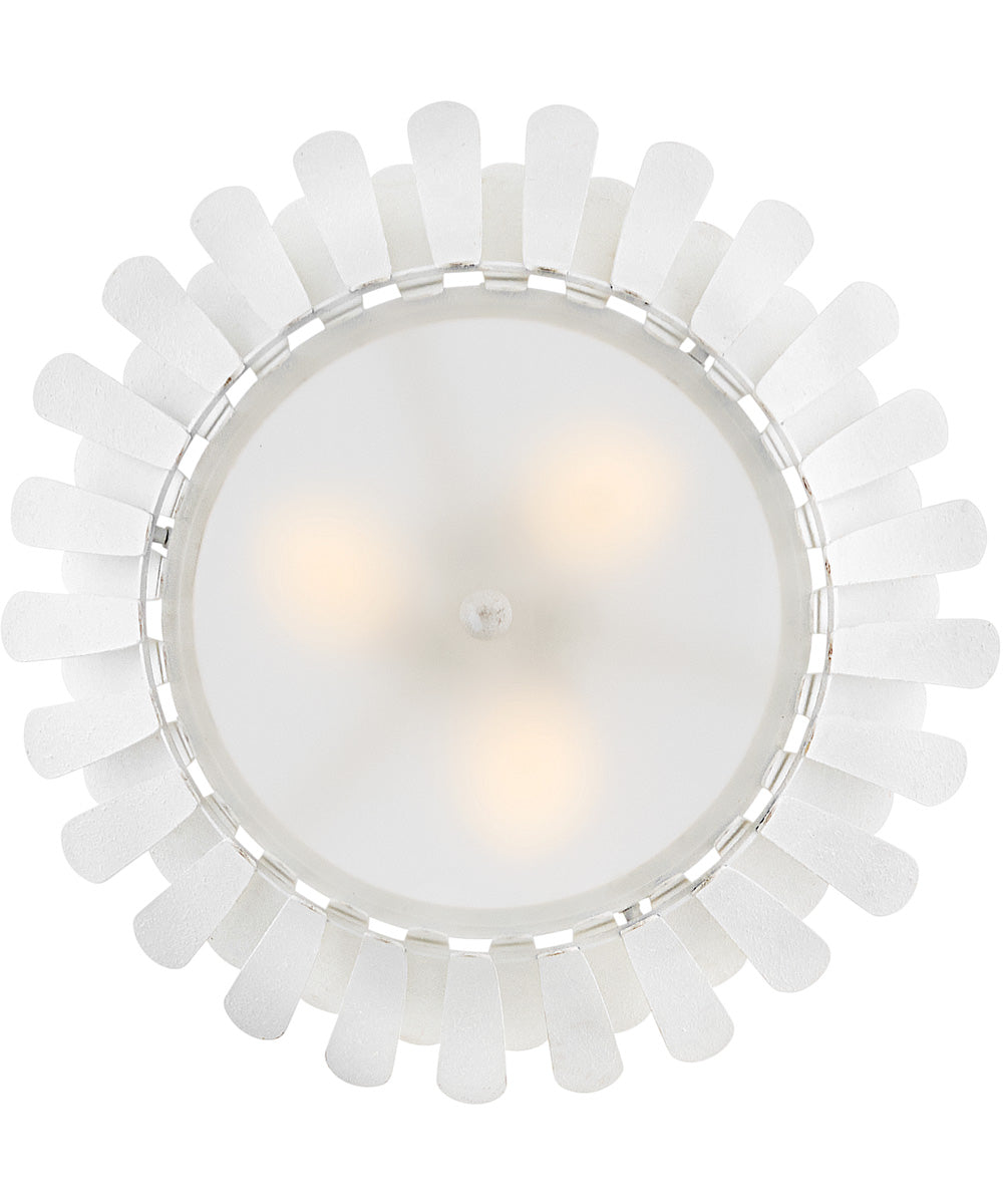 Reina 3-Light Medium Semi-Flush Mount in Textured Plaster