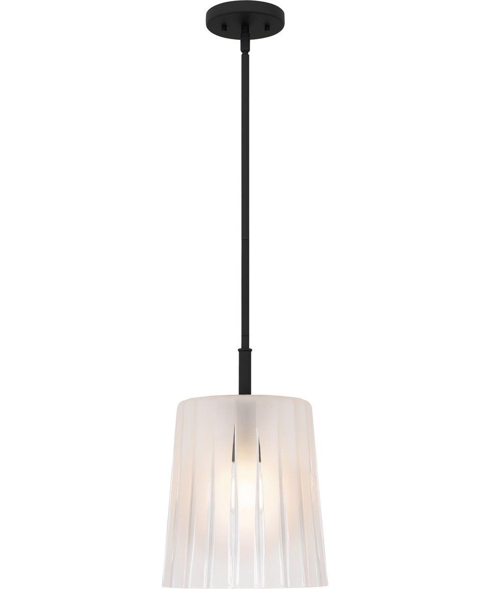 Gray Small 1-light Mini Pendant Matte Black