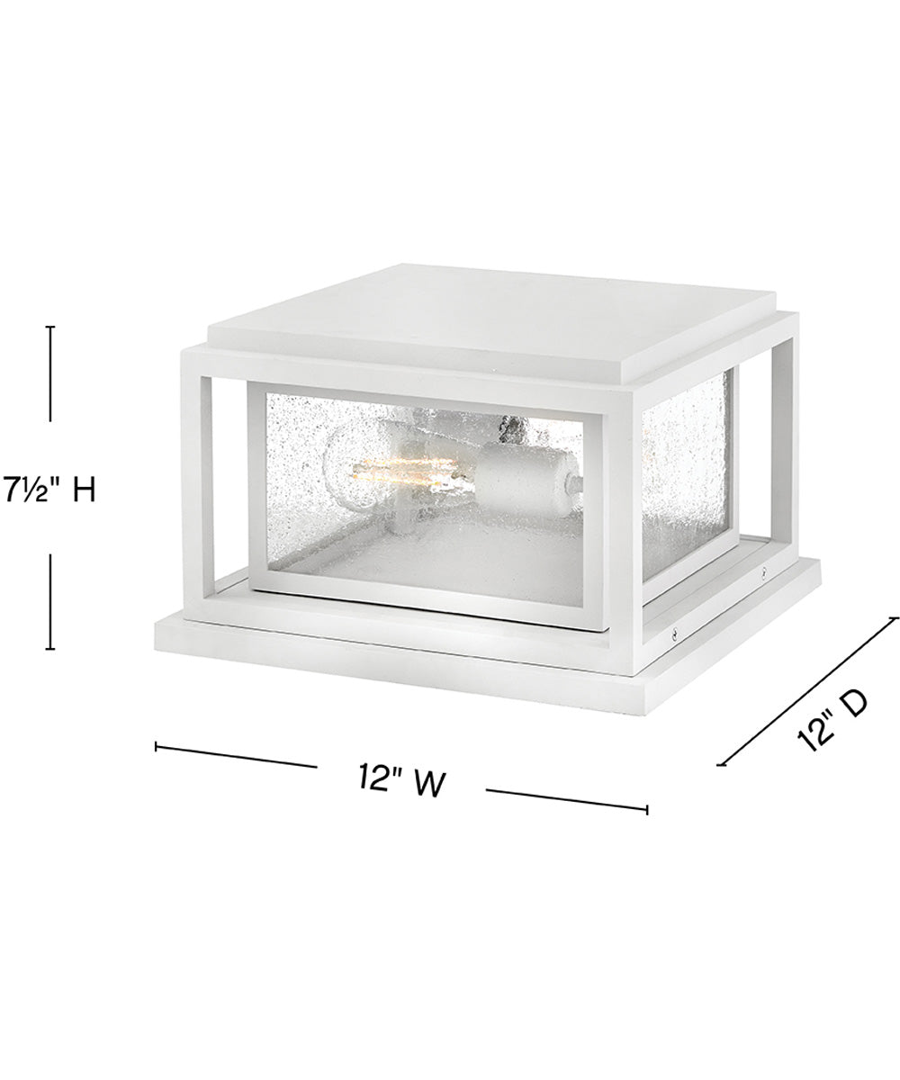 Republic 2-Light Small Pier Mount Lantern in Textured White