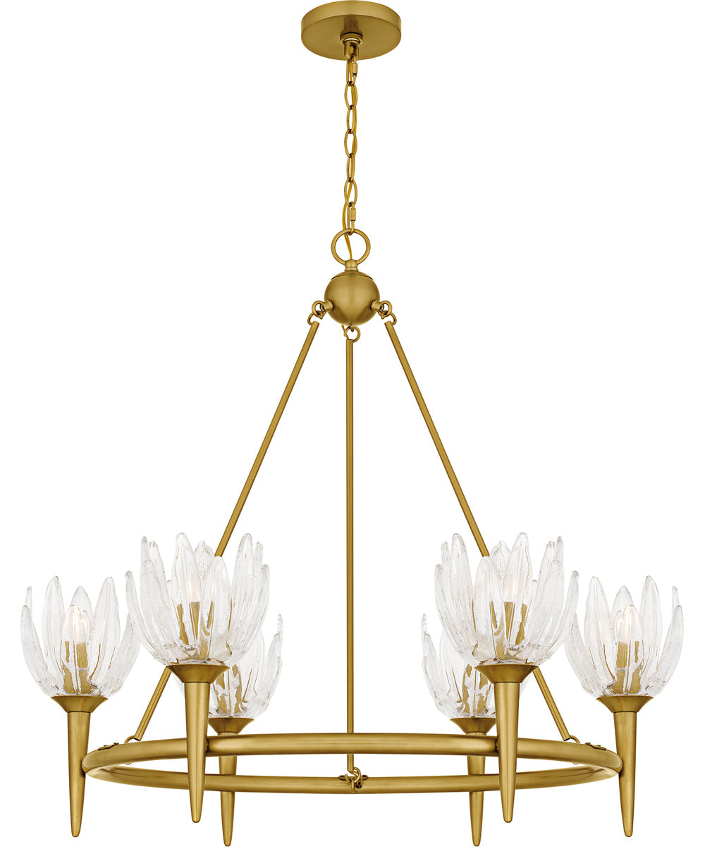 Shea 6-light Chandelier Brushed Gold